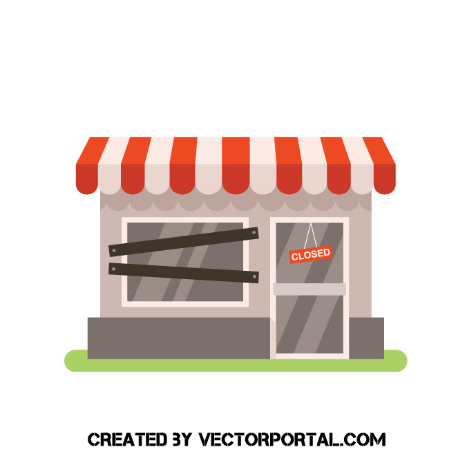 Store is closed vector clip art.