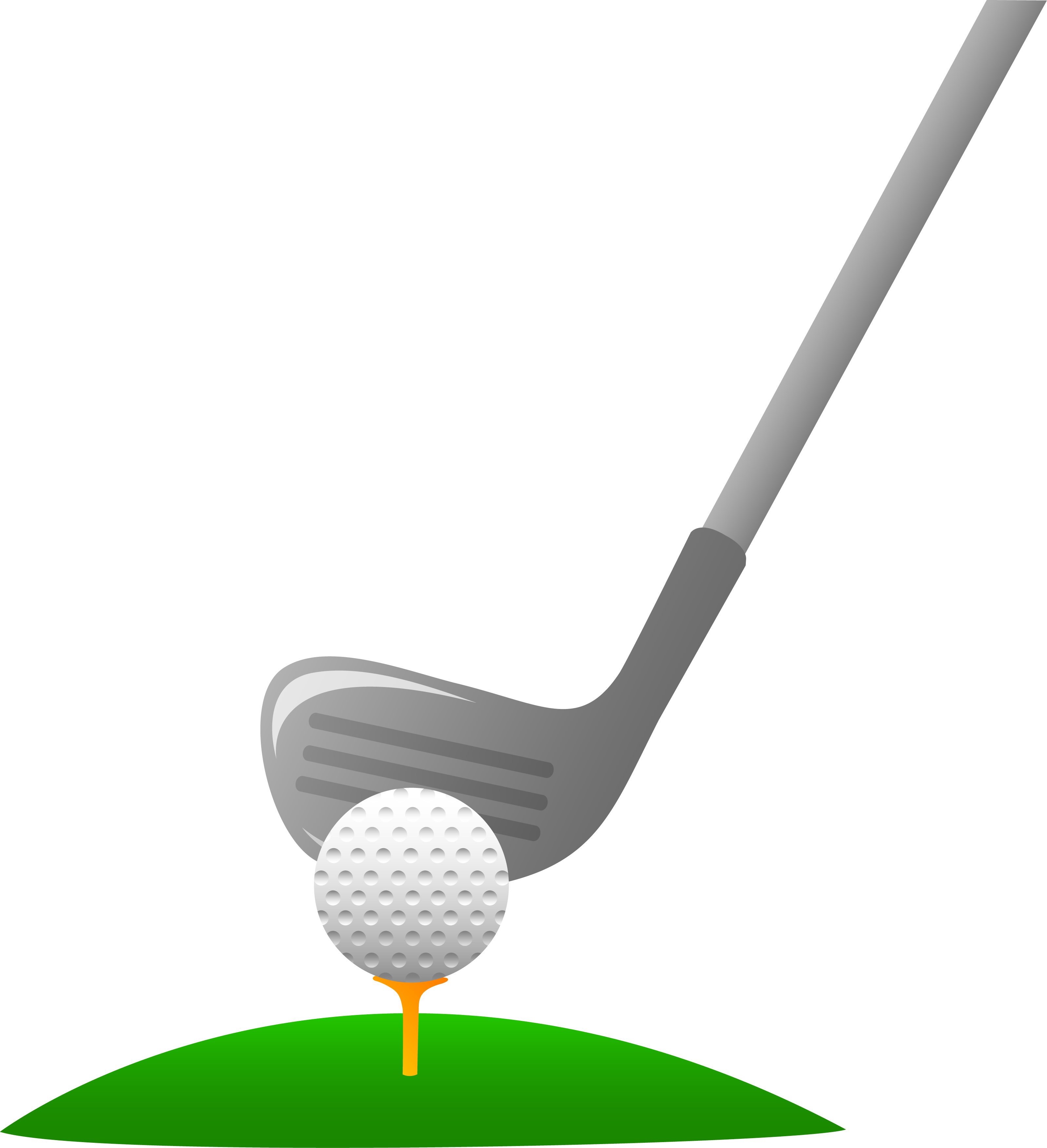 Closeup of Golf Ball and Club.