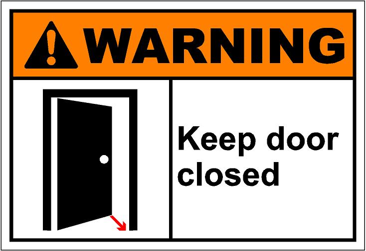 Keep door closed clip art.