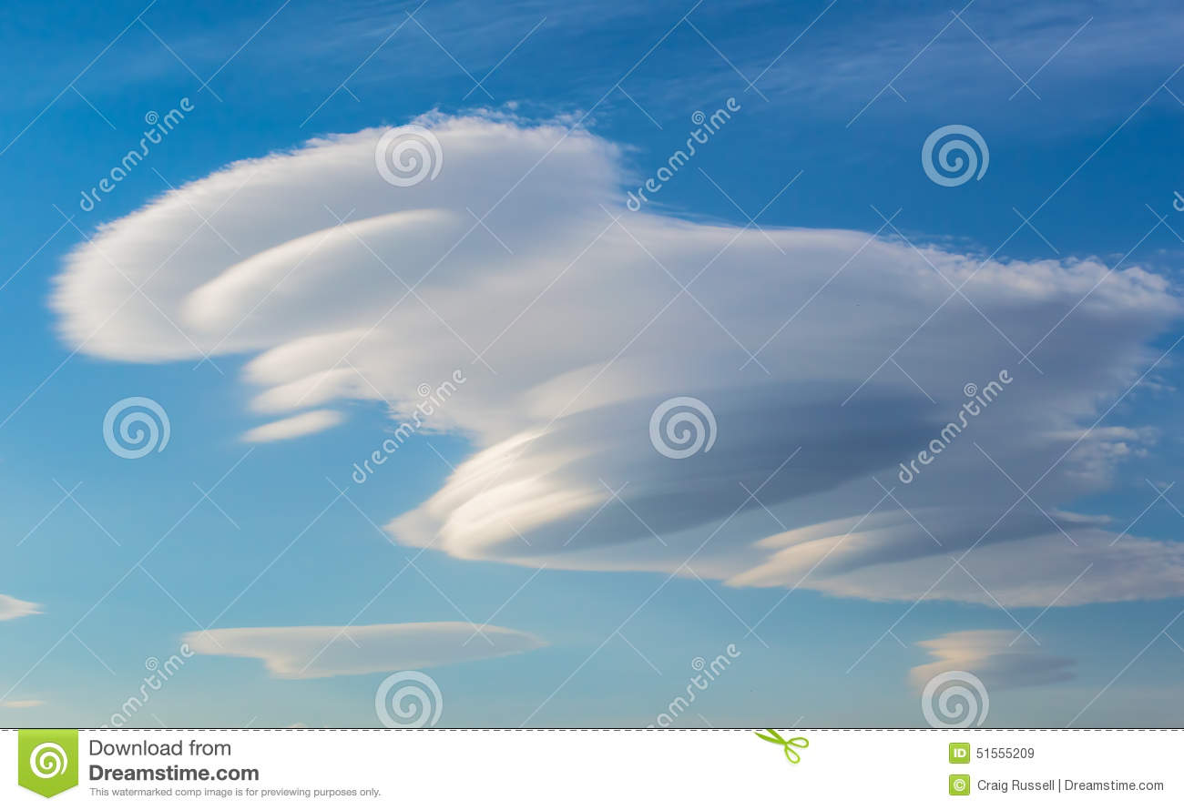 Unusual Cloud Formation Over Tongariro National Park Royalty Free.
