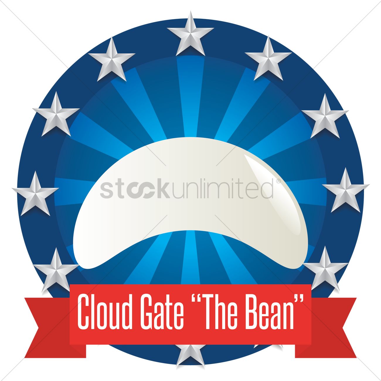 Cloud gate Vector Image.