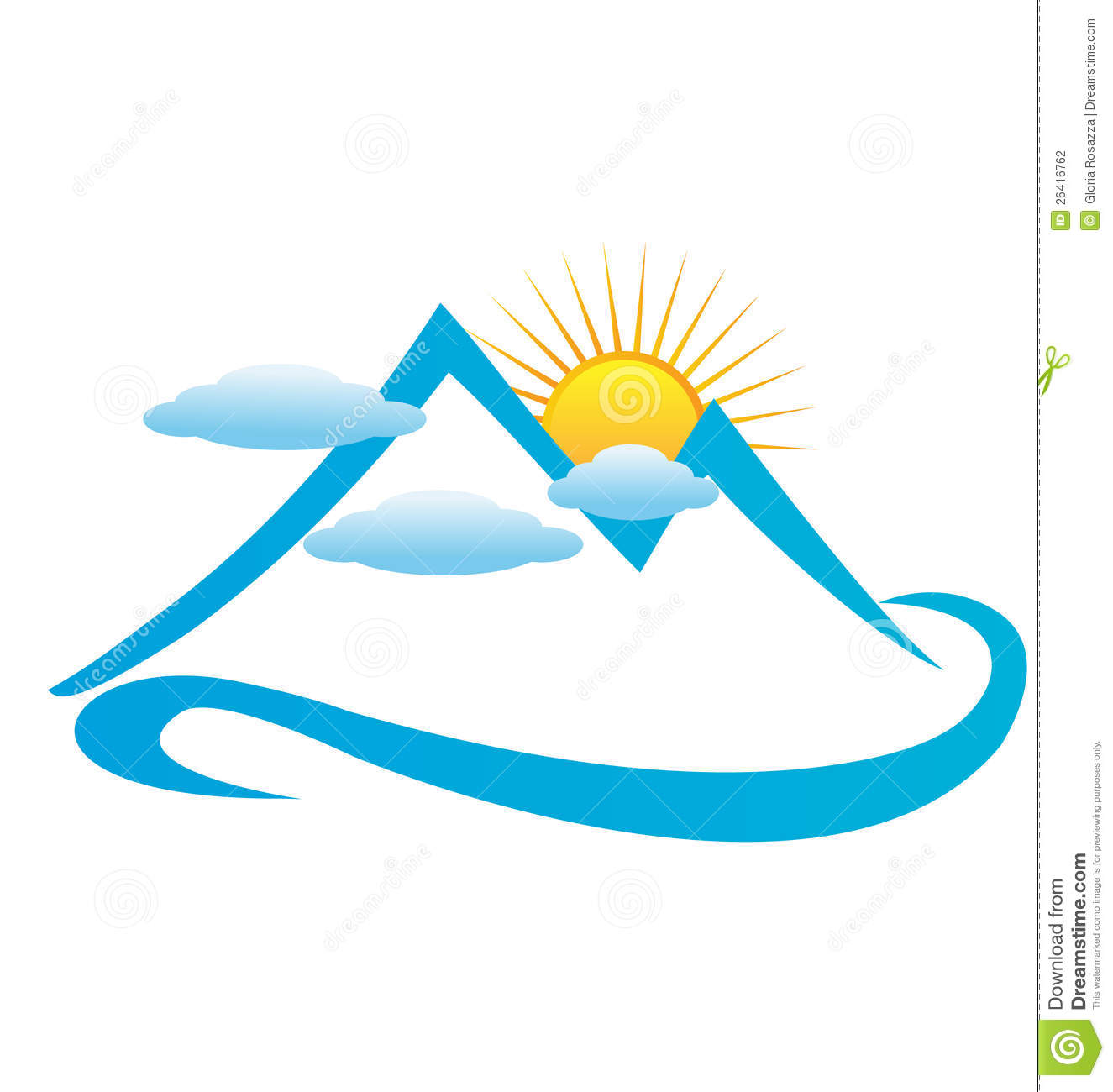 mountain clouds clipart