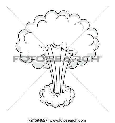 Clip Art of Comic Cloud Burst Effect Vector k24594827.