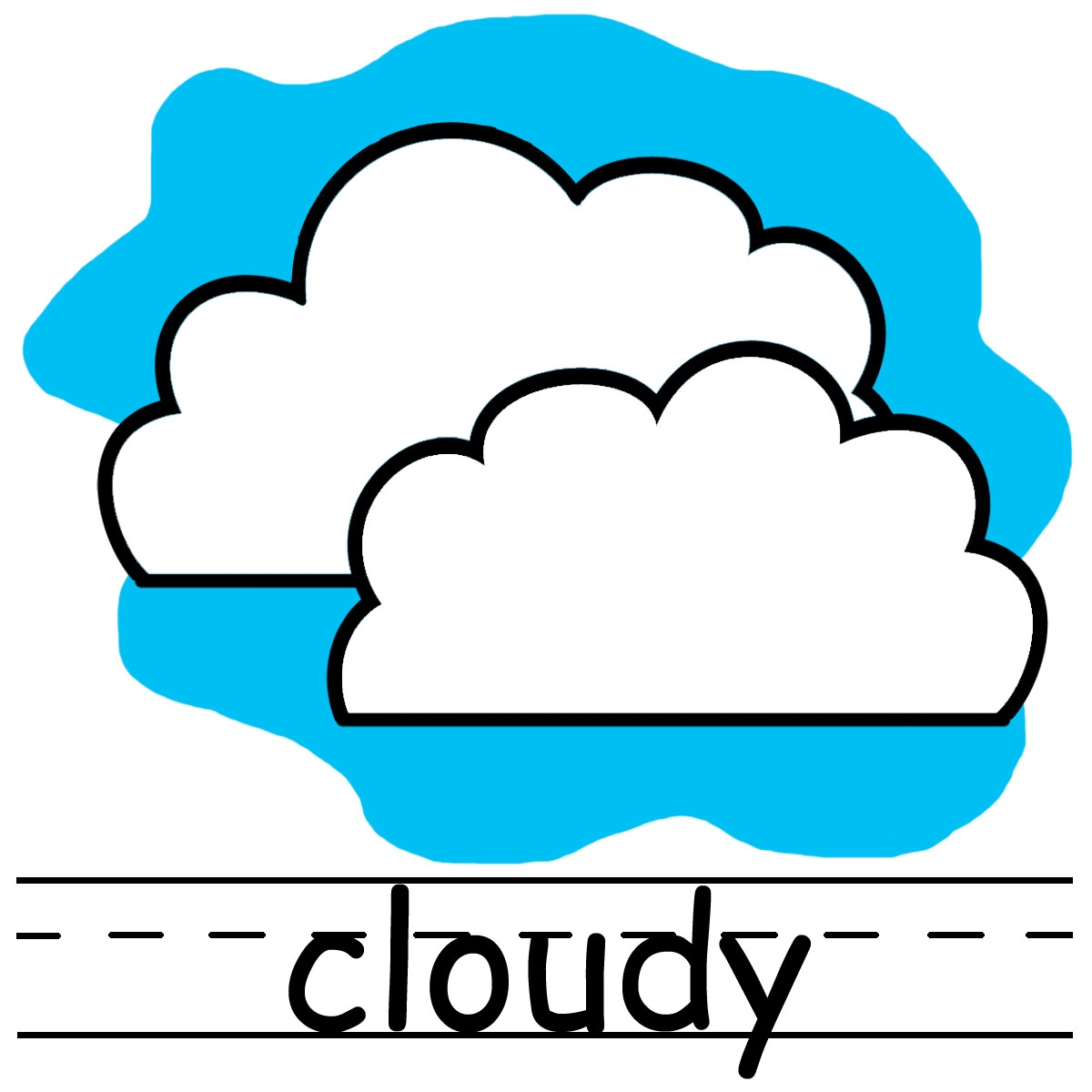 Cloudy weather clip art.