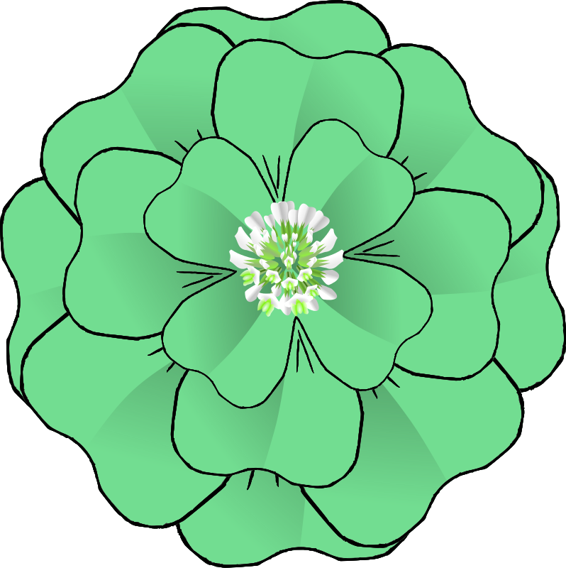 Free Clipart: Flower 4 Leaf Clover Corsage.