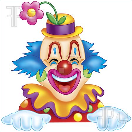 Happy Clown Clip Art.