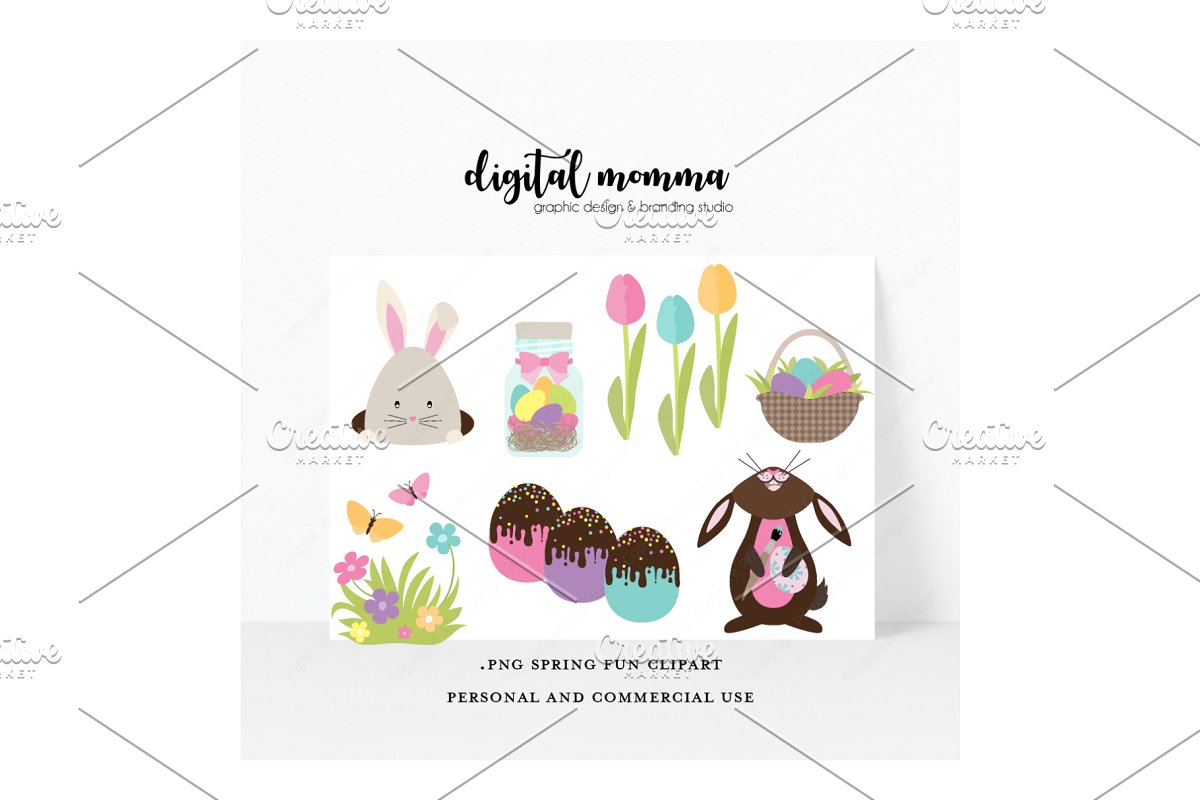 Spring Fun, Easter PNG Clipart.