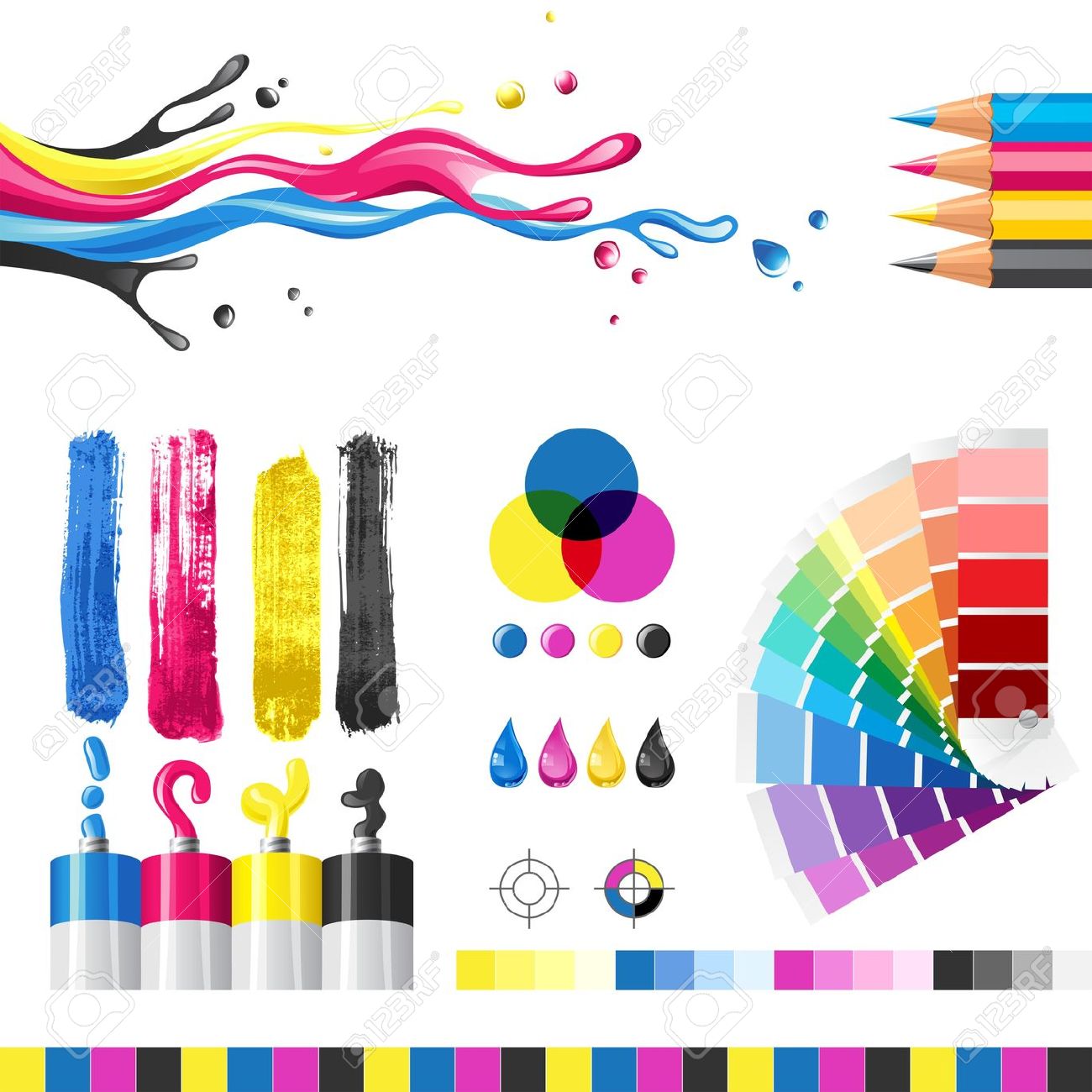 Color printing clipart.