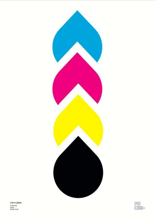 CMYK ink.