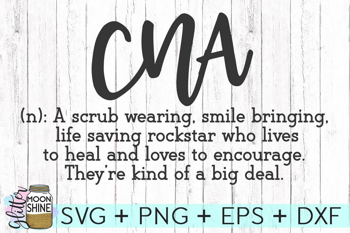 CNA Definition SVG DXF PNG EPS Cutting Files.