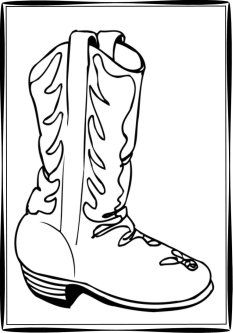 Free Cowboy boot outline.