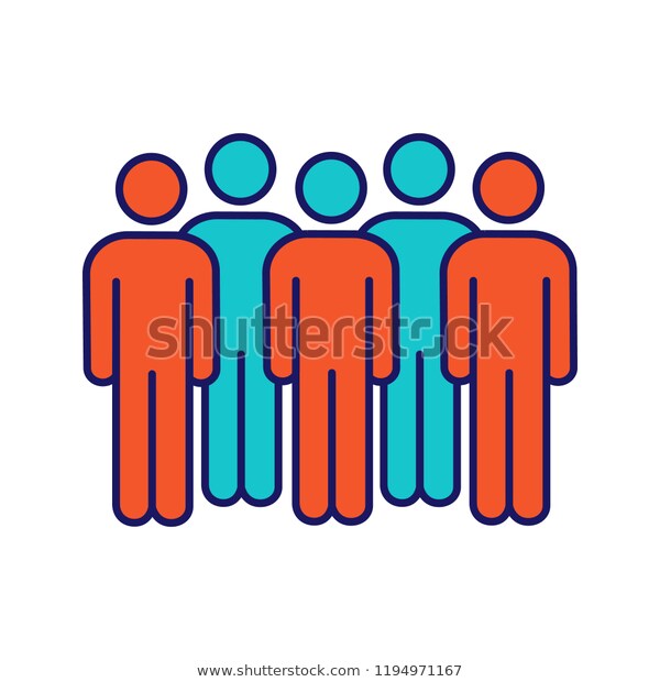 Meeting Color Icon Coalition Policy Protesters Stock Vector (Royalty.