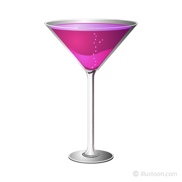 Cocktail Glass Clipart Free Picture｜Illustoon.