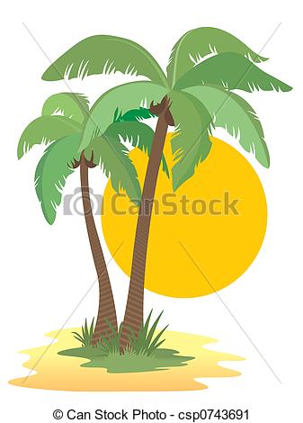 Beach Coconut Palm Tree Clipart.