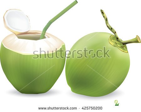 Coconut Juice In A Box Clipart.