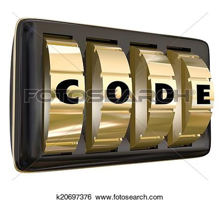 Stock Images of Code Word Lock Dials Secret Classified Informatoin.