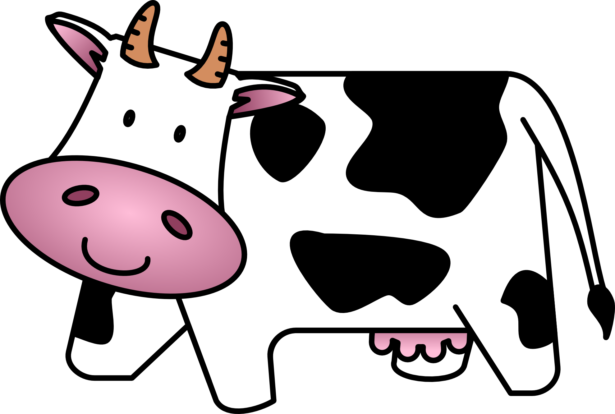 Cow Clip Art Free Cartoon.