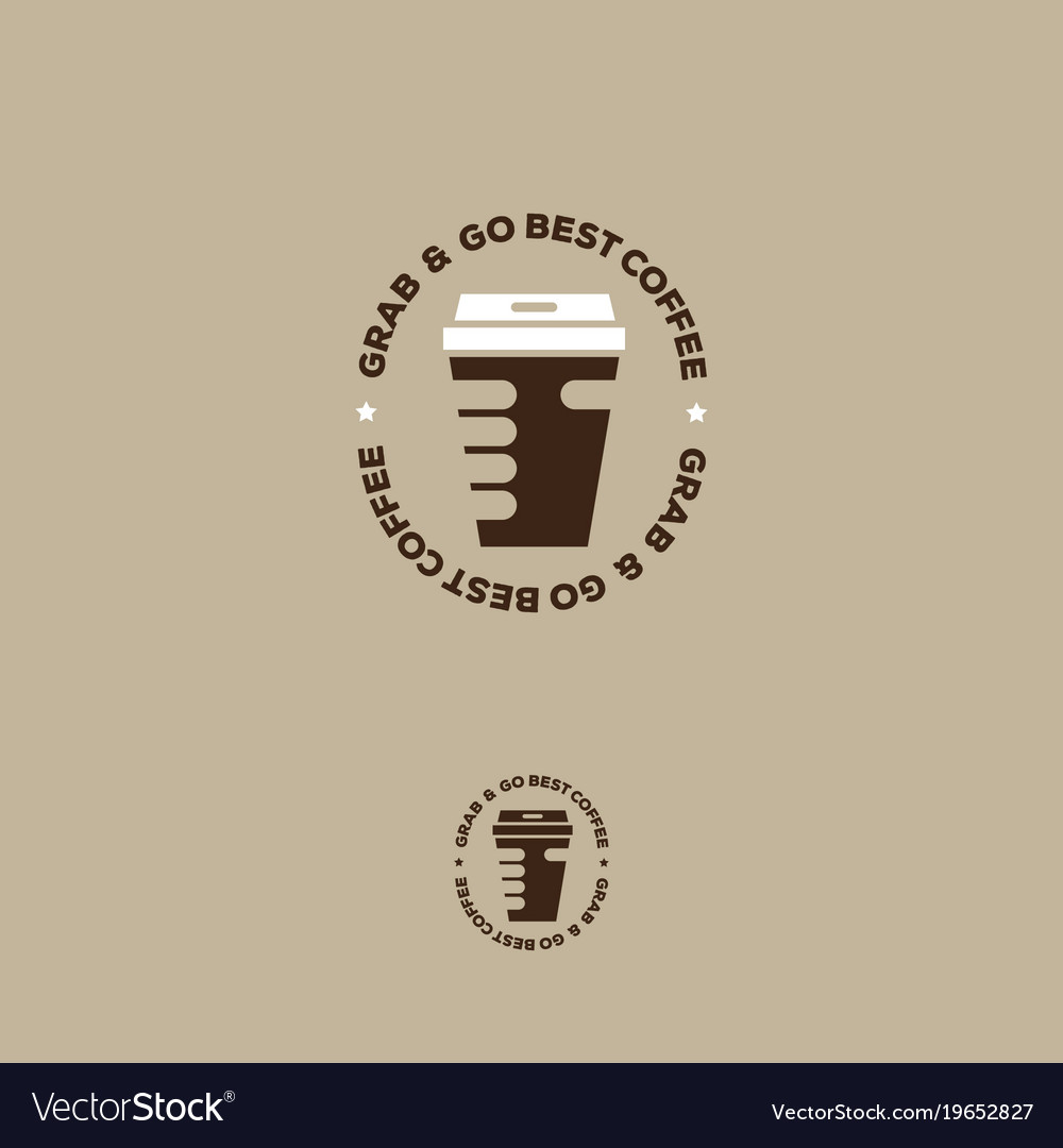 Grab and go coffee logo.