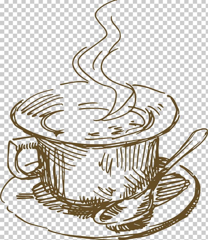 Coffee Cup Tea Cocktail Cafe PNG, Clipart, Arrow Sketch, Beer Mug.