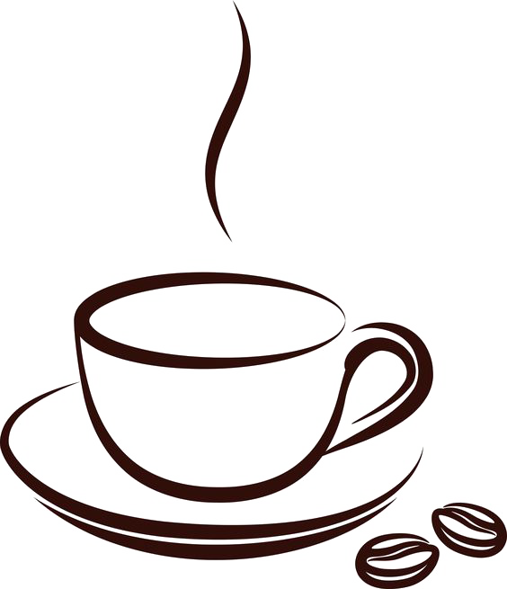 HD Drawn Tea Cup Cafe Mug.