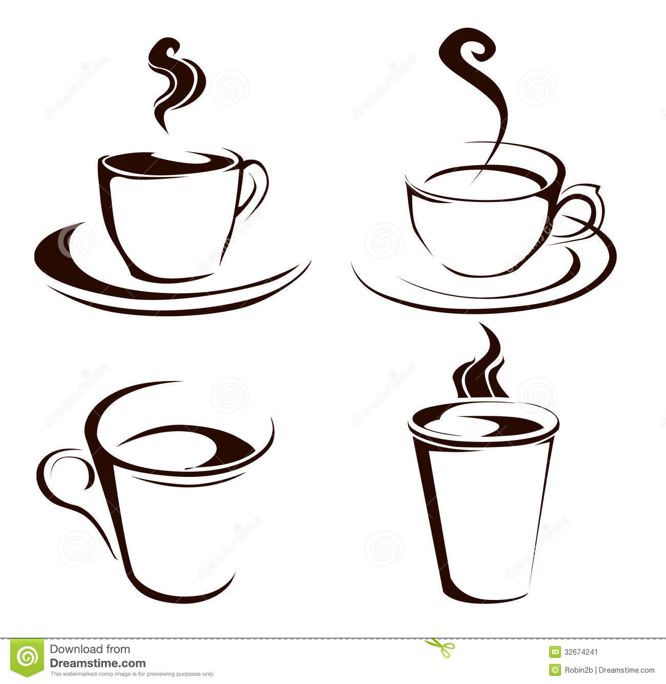 coffee cup outline clipart - Clipground