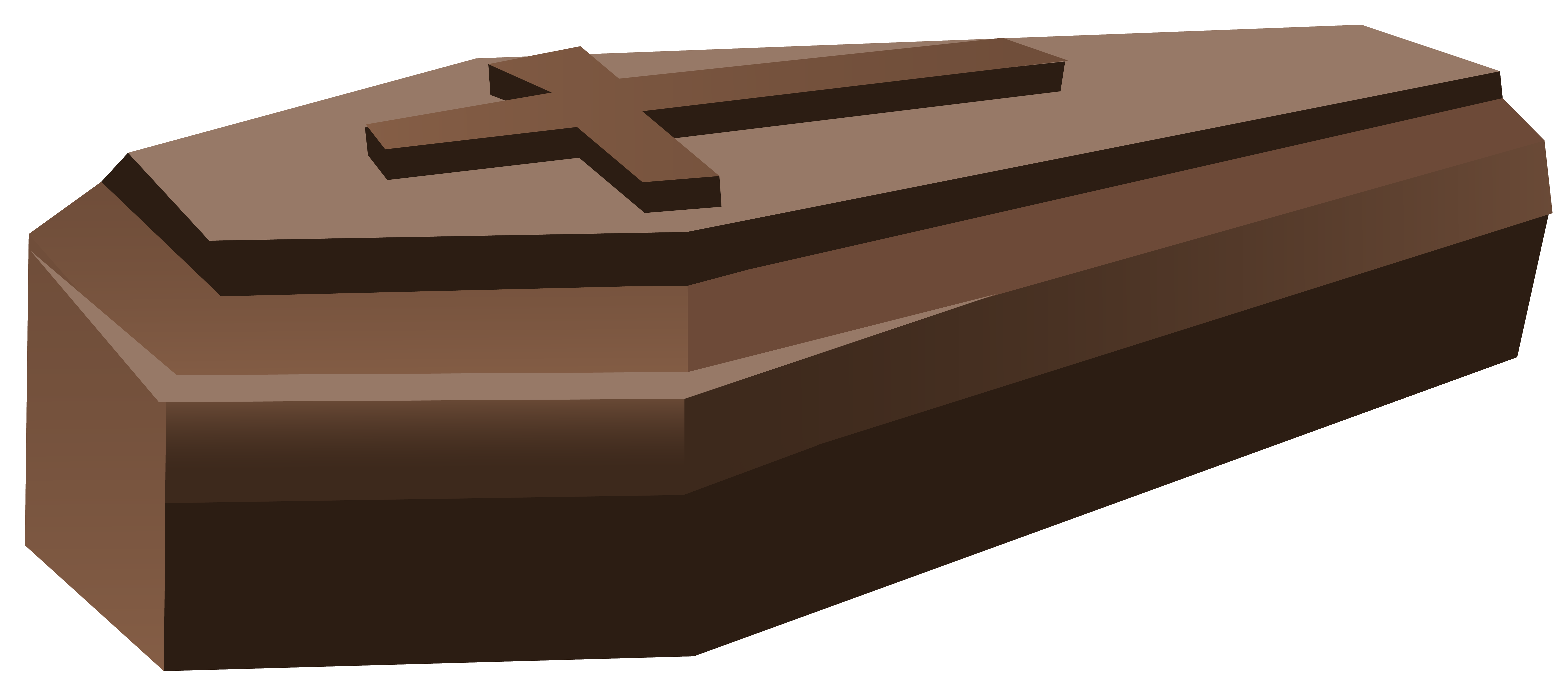 Brown Coffin PNG Clipart Image.