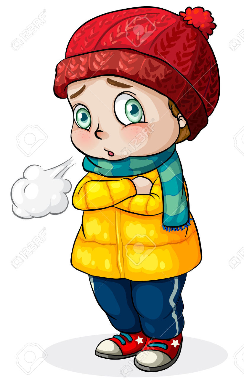 Feeling Cold Child Clipart.