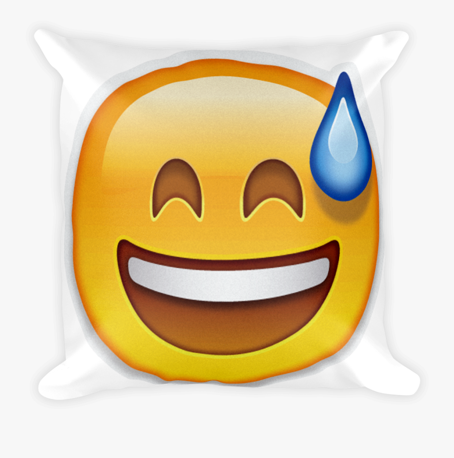 Smiling Face With Open Mouth And Cold Sweat , Png Download.