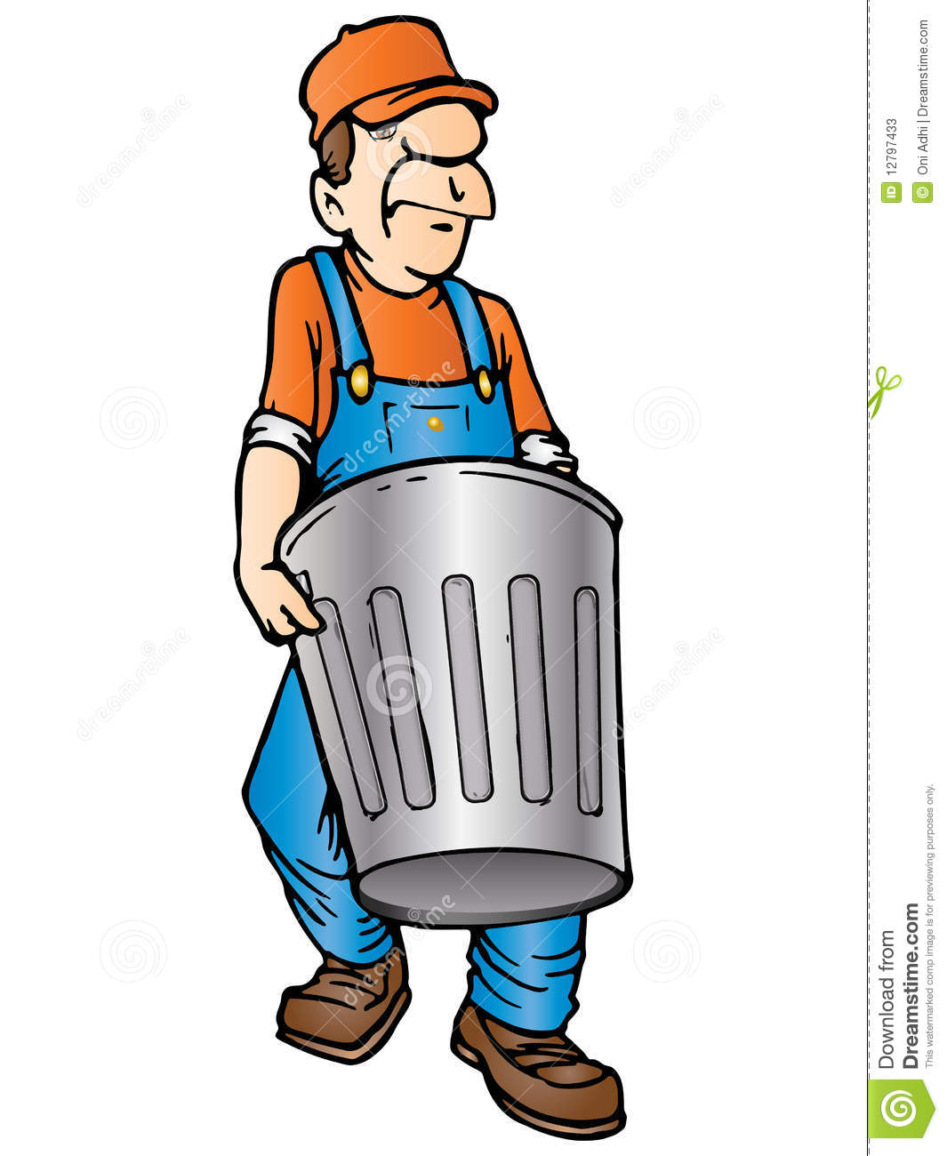 Garbage collector clipart.