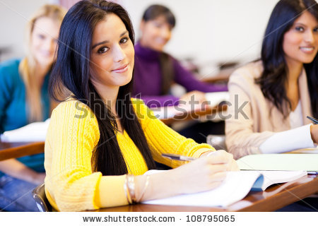 College Girl Stock Images, Royalty.