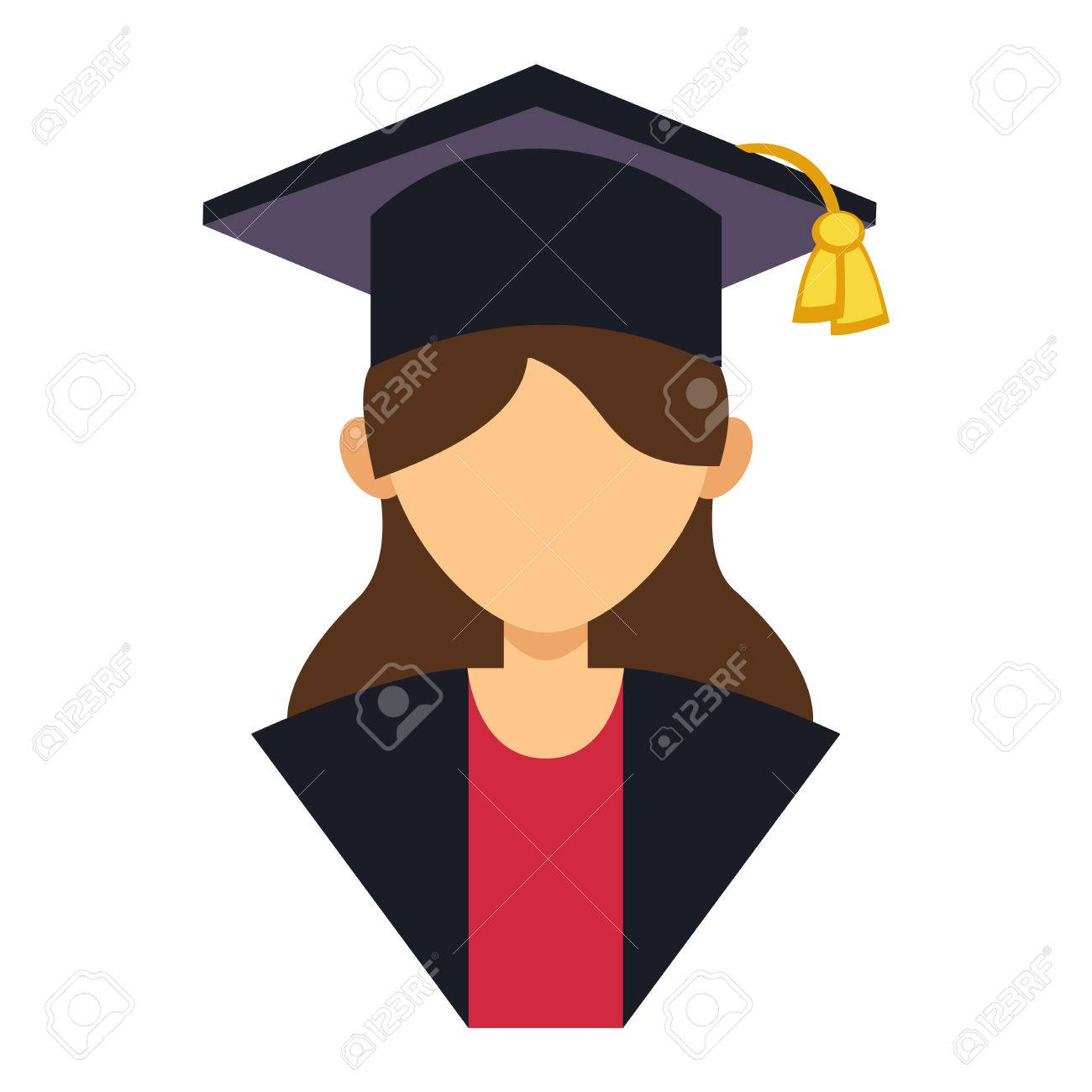 Collection of free College drawing graduated person.