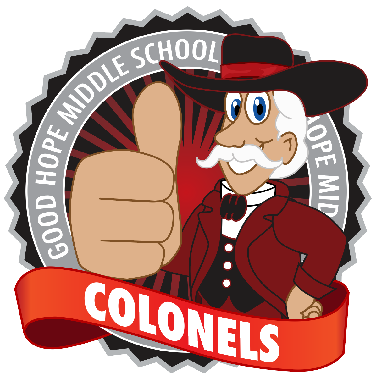 Colonel Mascot Logo.
