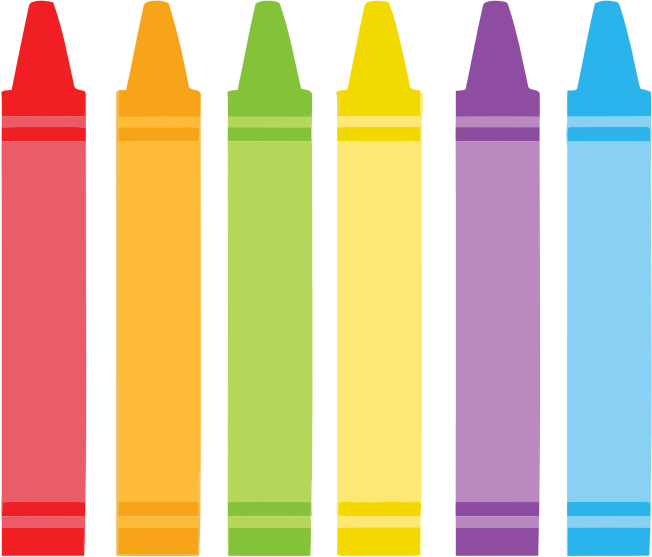 Yellow Crayons Clip Art Color.