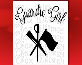 Color Guard Flag And Rifle Clipart.