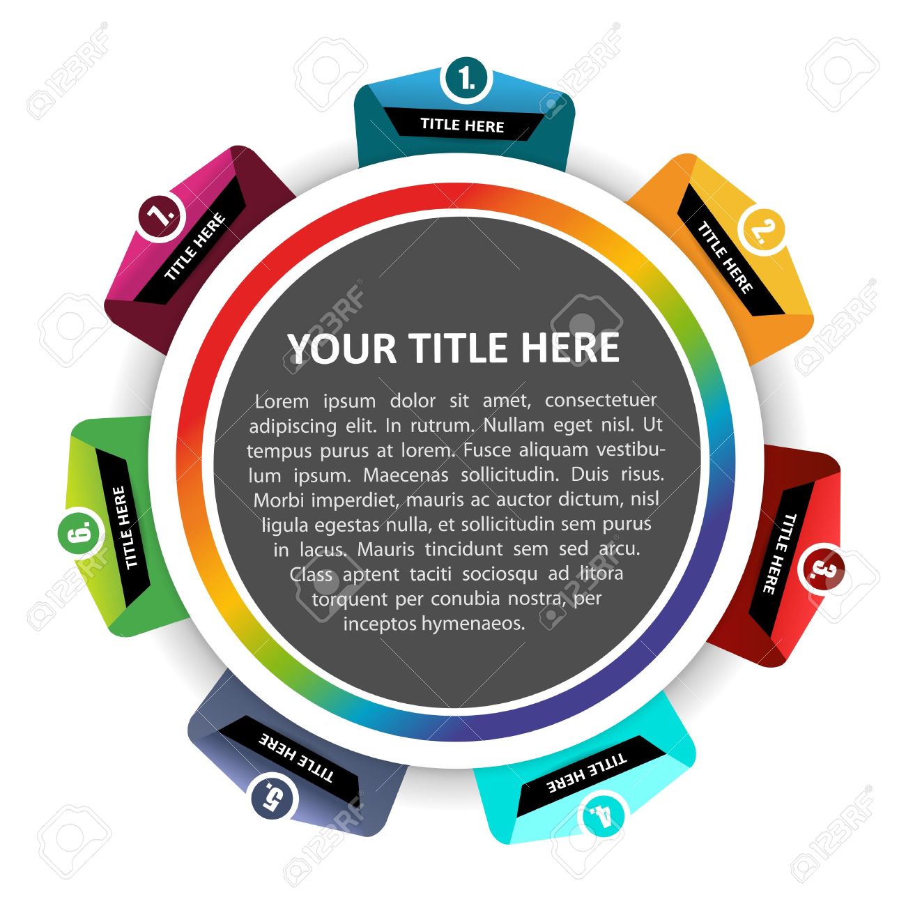 Diagram Chart Background With Seven Color Levels Royalty Free.