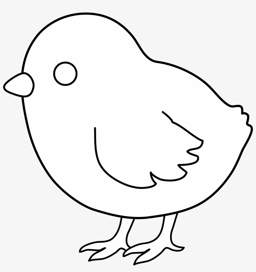 Cute Colorable Baby Chick.