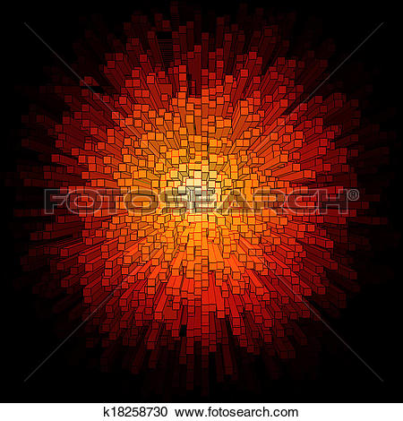 Stock Illustrations of 3d Bright Abstract Data Stream Colored Bars.