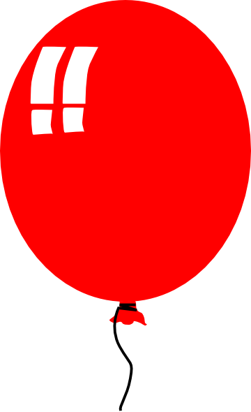 Luftballon rot clipart.