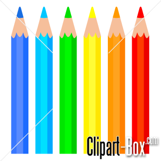 Pencil Color Set Clipart.