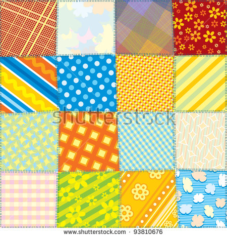 Quilted Fabric Stock Photos, Royalty.