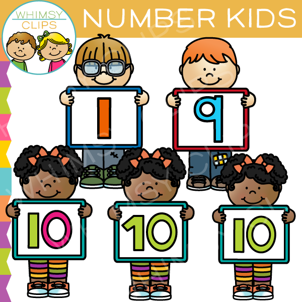 Number Kids Clip Art , Images & Illustrations.