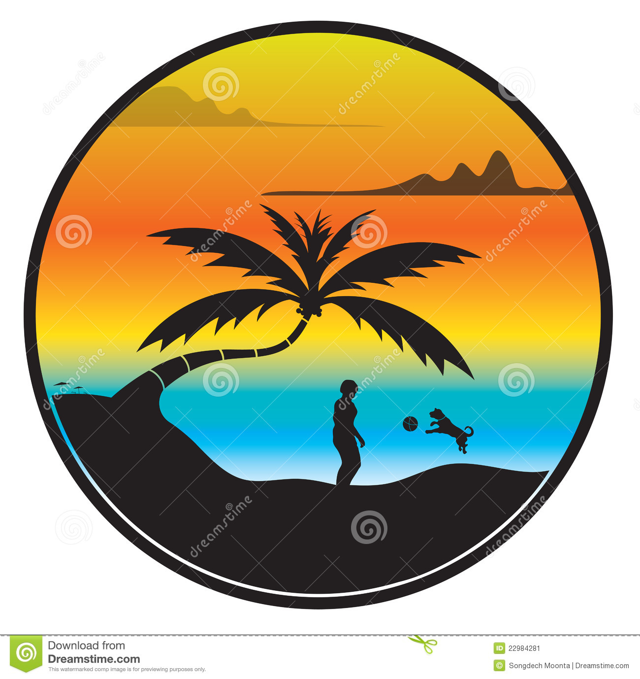 Palm Tree Sunset Clipart. Palm Tree Sunset Clipart.