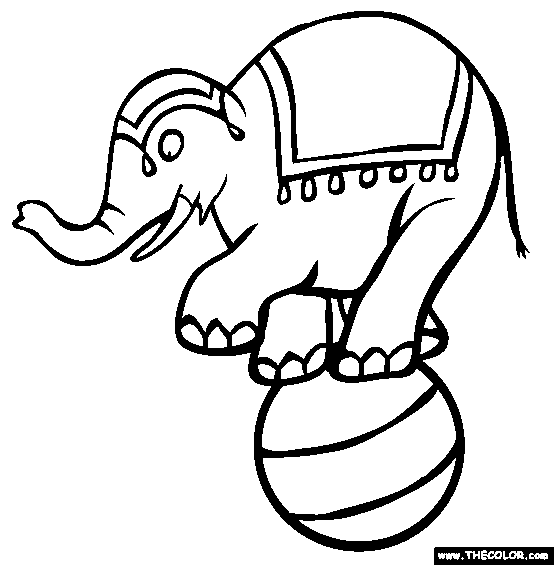 Circus Online Coloring Pages.