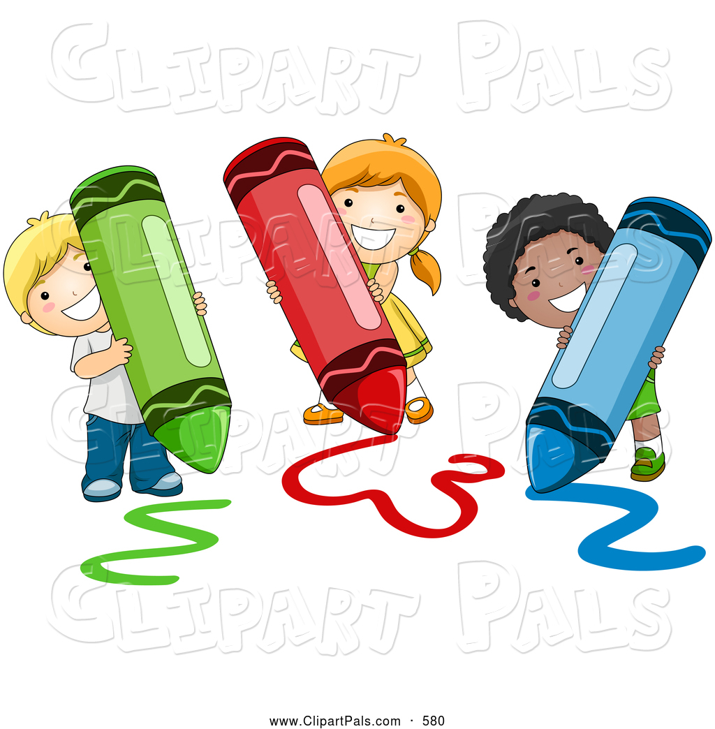 School To Color Clipart.