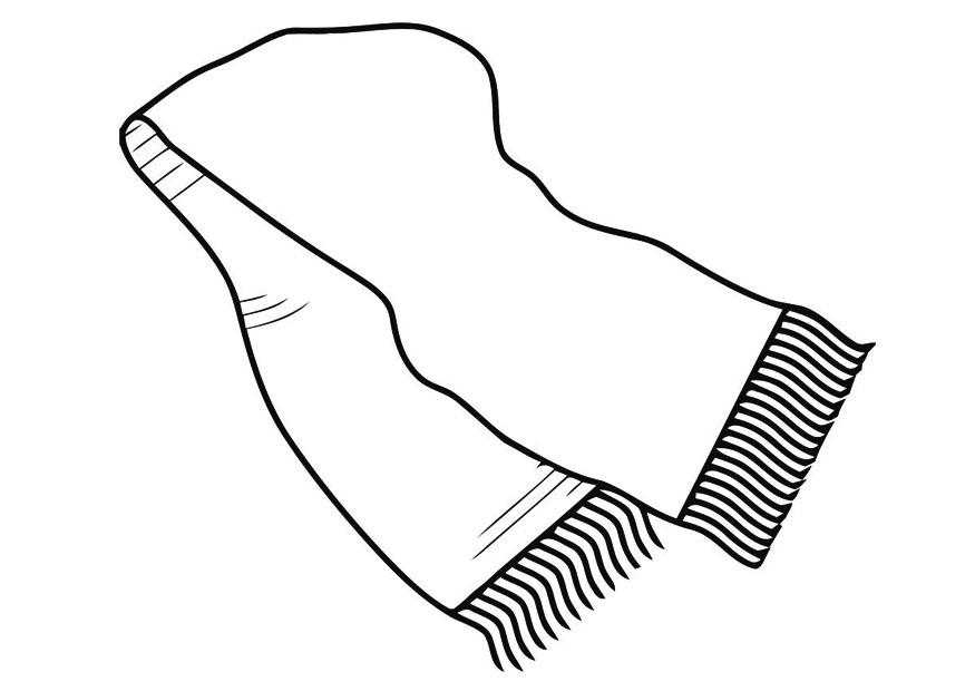 Coloring page scarf.
