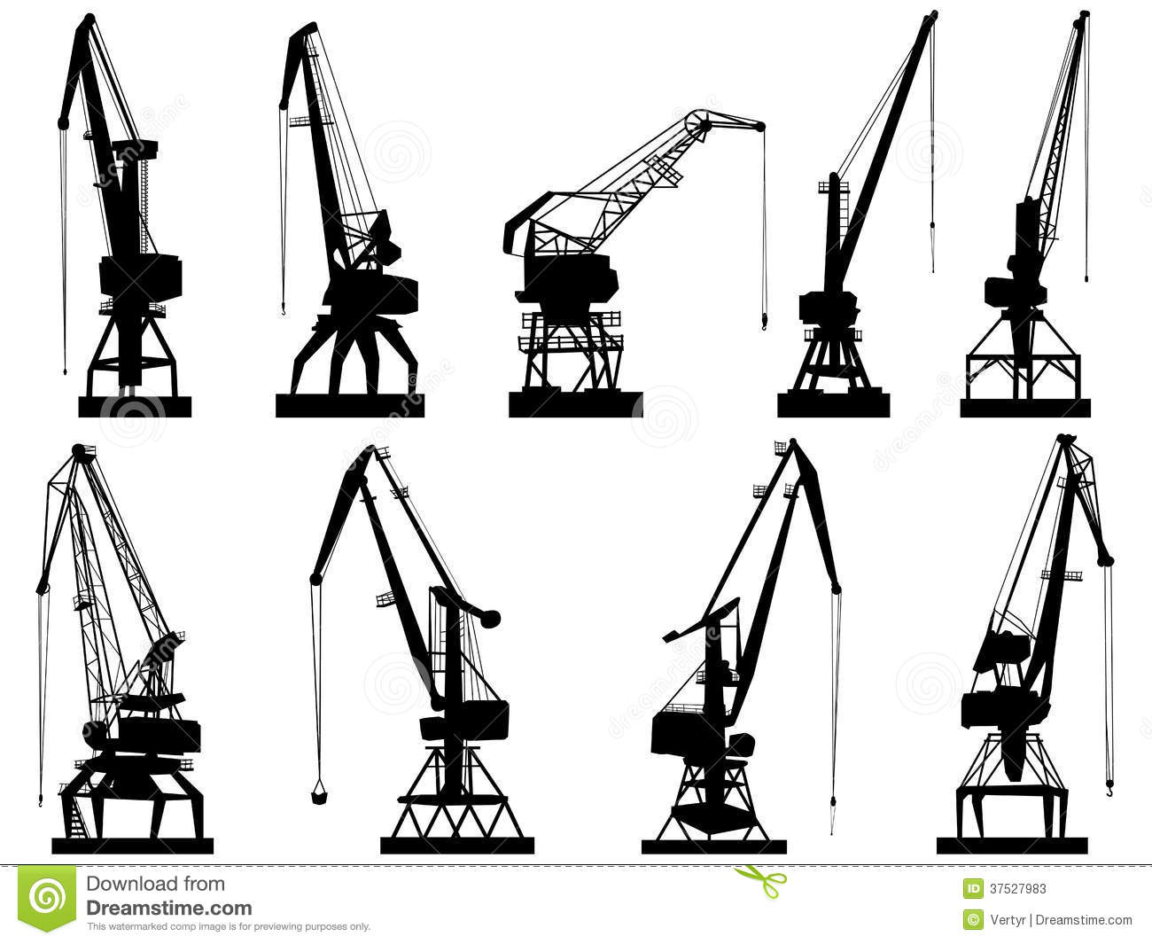 Tower Crane Vector Stock Photo.