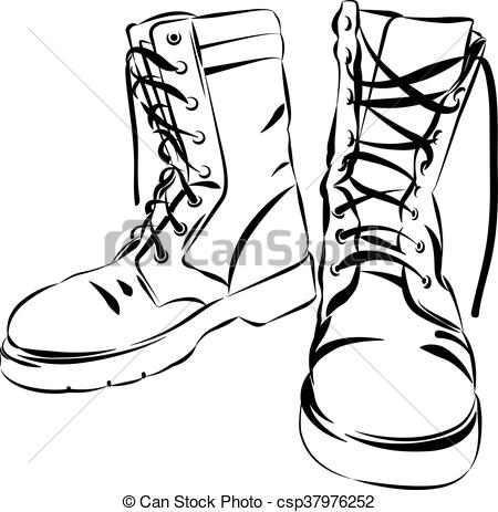 combat boots clipart black and white 20 free Cliparts | Download images ...