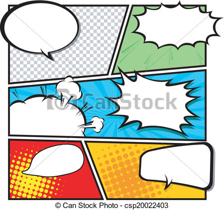 Vector Clipart of comic template Vector.