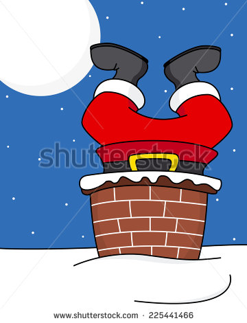 Showing post & media for Cartoon santa coming down the chimney.
