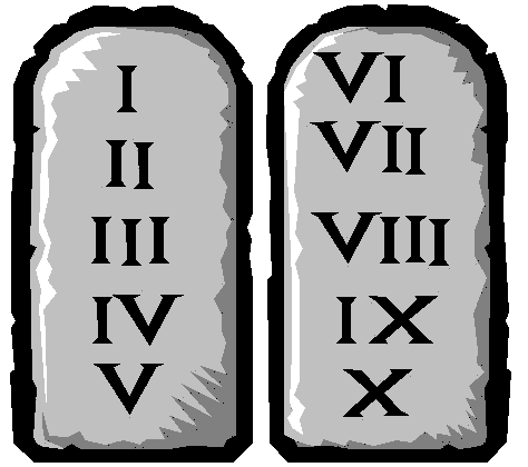 Ten Commandments Clipart.